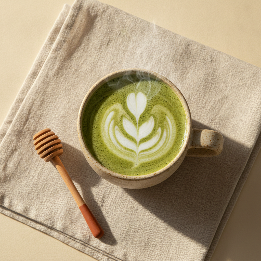 Hot Matcha with Honey